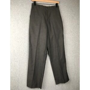 NWT Mills Uniform Company Men Gray Flat Front Dress Pants Size 27X30